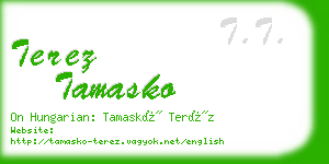 terez tamasko business card